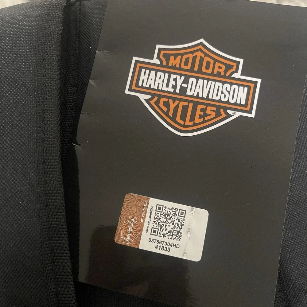 Harley-Davidson Bar & Shield Logo Patch Backpack Black Gray Orange School Travel